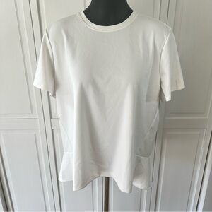 Banana Republic Women’s White Short Sleeve Peplum Top XL NWT